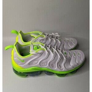 Nike Air VaporMax Plus Mens 10 “Tennis Ball” White/Electric Green DJ5975-100 NEW